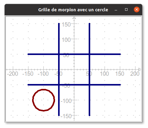 Grille de morpion avec cercle