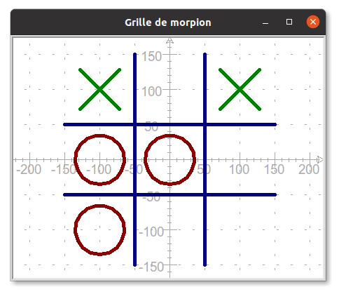 Grille de morpion avec cercle